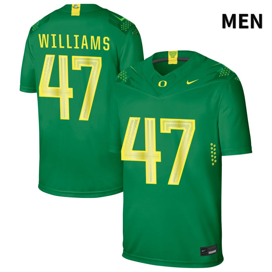 Oregon Ducks Men's #47 Elijah Williams Football College Authentic Green NIL 2022 Nike Jersey EGA54O5Q